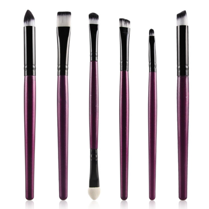 Set of 6 Eye Makeup Brushes – Eyeshadows, Eyebrows, Lips & Eyeliner