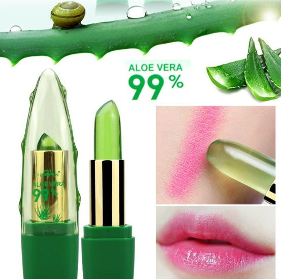 Aloe Vera Gel Color Changing Lipstick Gloss Moisturizer Anti-drying Fine Line Reduction Lip Balm Care