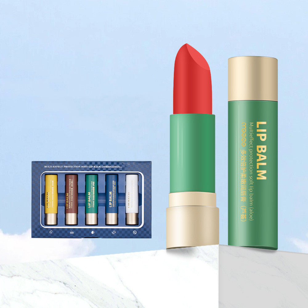5-Piece Lipstick Set – Long-Lasting Color, Non-Fading