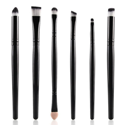 Set of 6 Eye Makeup Brushes – Eyeshadows, Eyebrows, Lips &amp; Eyeliner