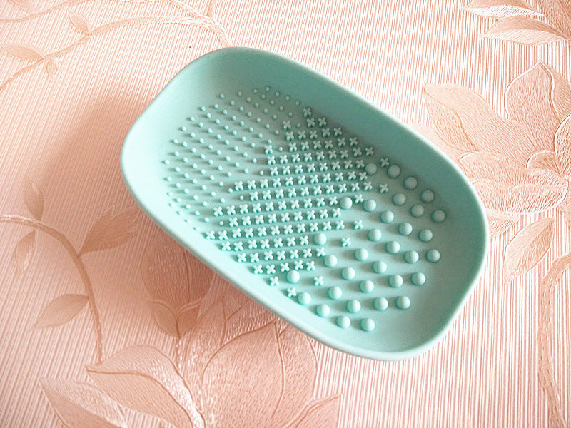 Boîte 2-en-1 de Nettoyage &amp; Séchage pour Pinceaux de Maquillage – Organisateur Anti-Poussière 12 Emplacements