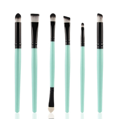 Set of 6 Eye Makeup Brushes – Eyeshadows, Eyebrows, Lips &amp; Eyeliner