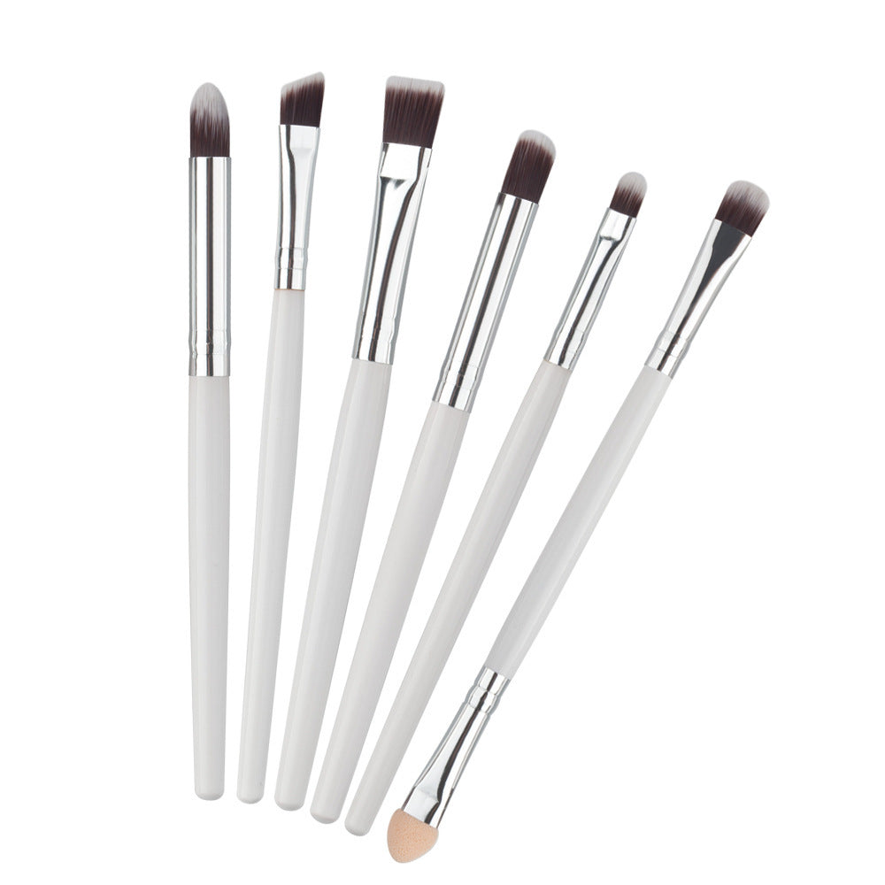 Set of 6 Eye Makeup Brushes – Eyeshadows, Eyebrows, Lips &amp; Eyeliner
