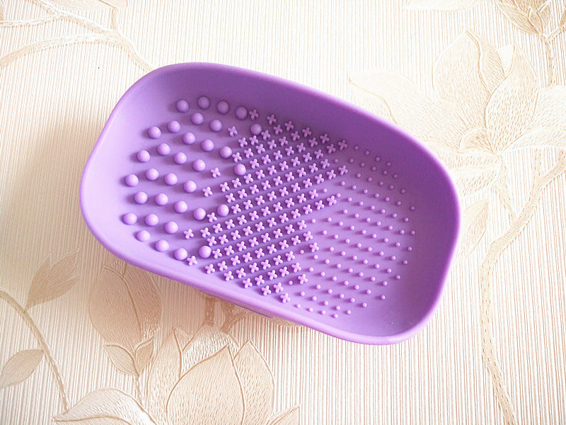 Boîte 2-en-1 de Nettoyage &amp; Séchage pour Pinceaux de Maquillage – Organisateur Anti-Poussière 12 Emplacements