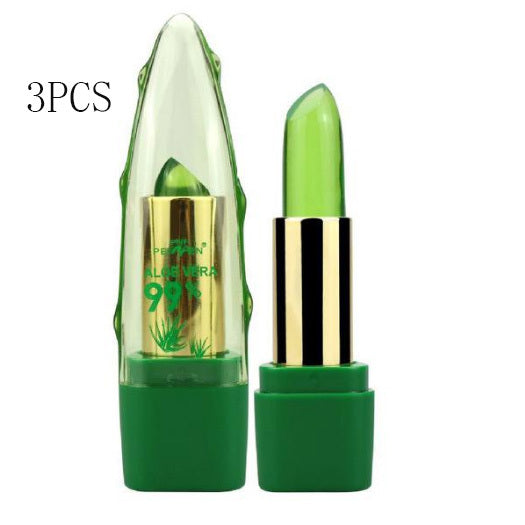Aloe Vera Gel Color Changing Lipstick Gloss Moisturizer Anti-drying Fine Line Reduction Lip Balm Care