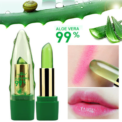 Aloe Vera Gel Color Changing Lipstick Gloss Moisturizer Anti-drying Fine Line Reduction Lip Balm Care