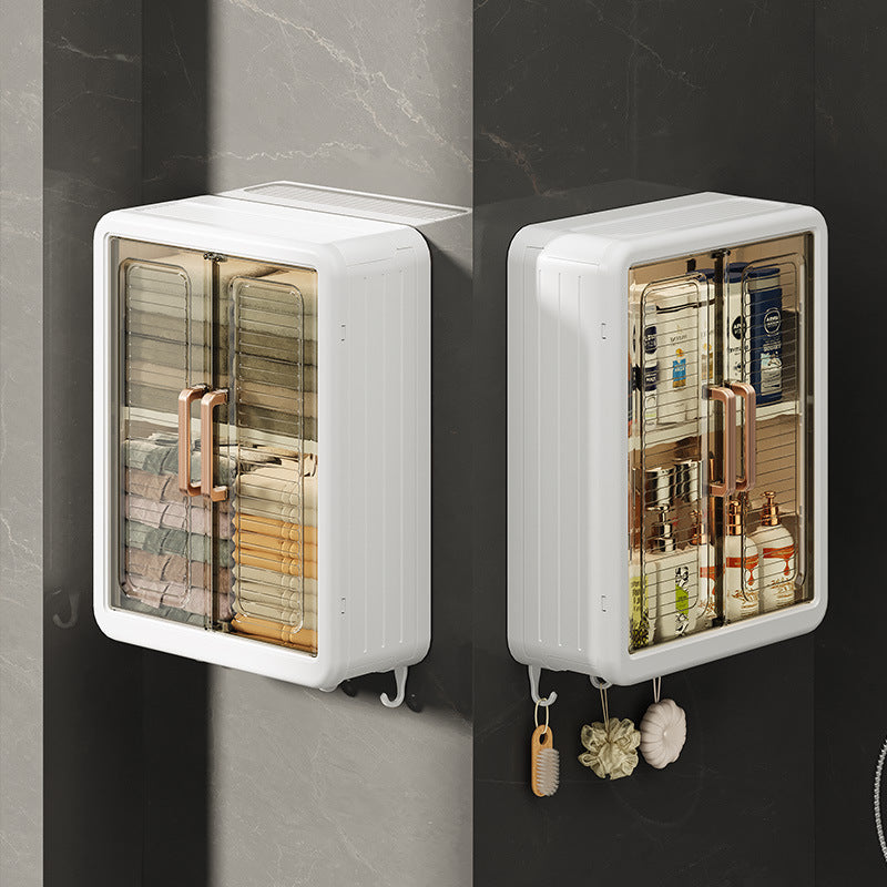 Wall Mounted Storage Shelf for Bathroom and Kitchen – Cosmetic Storage Cabinet