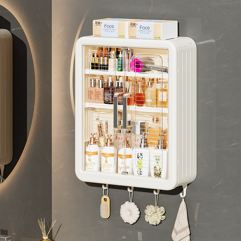 Wall Mounted Storage Shelf for Bathroom and Kitchen – Cosmetic Storage Cabinet