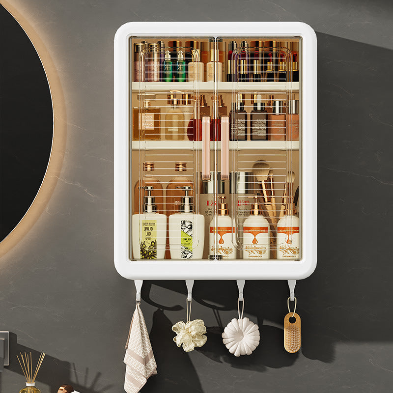Wall Mounted Storage Shelf for Bathroom and Kitchen – Cosmetic Storage Cabinet