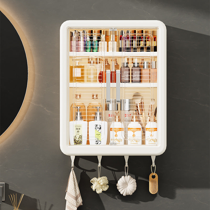 Wall Mounted Storage Shelf for Bathroom and Kitchen – Cosmetic Storage Cabinet