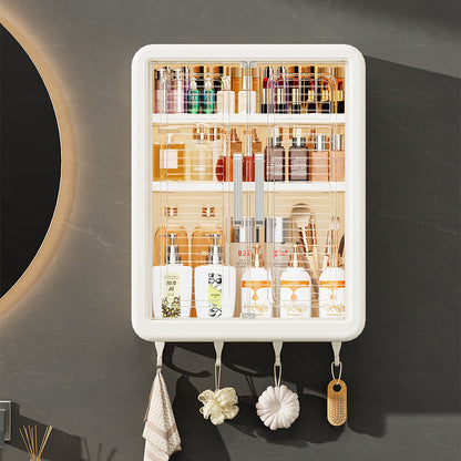 Wall Mounted Storage Shelf for Bathroom and Kitchen – Cosmetic Storage Cabinet