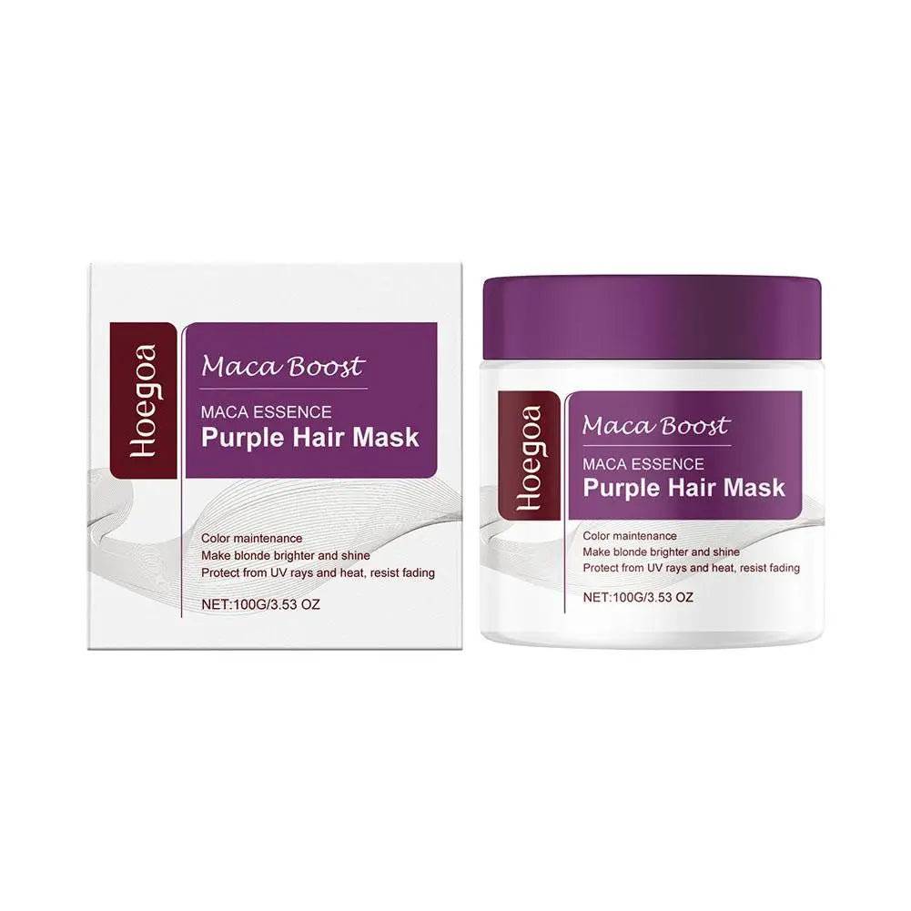 HOEGOA Repairing Purple Hair Mask – Anti-Yellow, Nourishing &amp; Shine (100g)