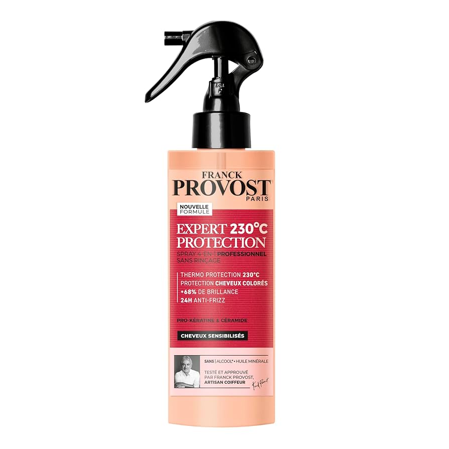 Spray cheveux anti chaleur et anti frisottis pour coiffage quotidien