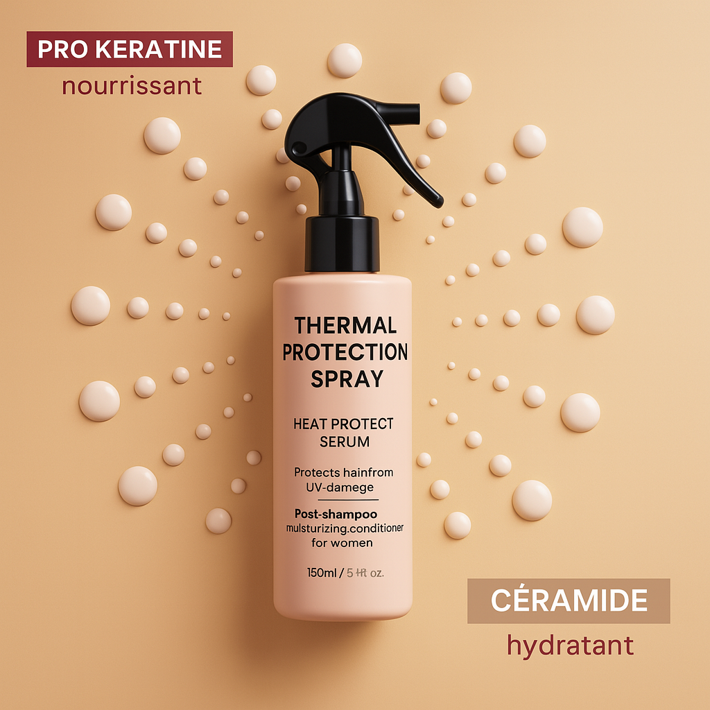 Spray thermo protecteur pour cheveux avec protection chaleur jusqu’à 230 degrés